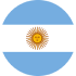 bandera redonda de Argentina